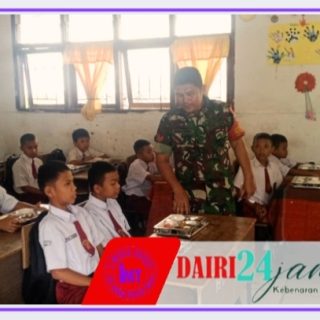 Babinsa Dampingi Pelaksanaan Makan Bergizi Gratis ( MBG )