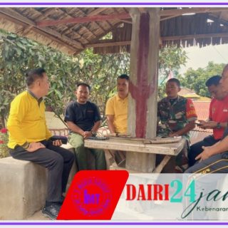Babinsa Koramil 05/Tanah Pinem dan Forkopincam Tanah Pinem Gelar Sharing untuk Kemajuan Wilayah