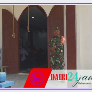Babinsa Koramil 05/Tanah Pinem  Amankan Ibadah Minggu di HKBP Kutabuluh