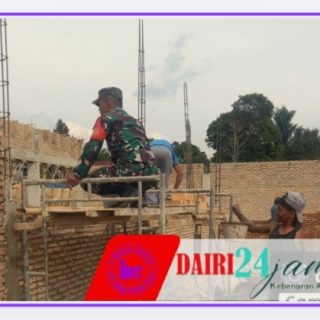 Babinsa Koramil 01/Sumbul Mengawal Pembangunan KDKMP Desa Pangguruan
