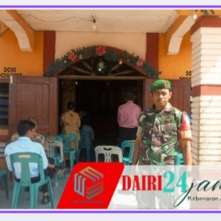 Tingkatkan Rasa Aman, Babinsa Koramil 06/Kerajaan Kawal Ibadah Minggu di Gereja GMI Invokavit