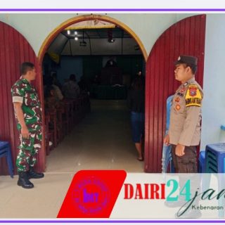 Babinsa Dan Bhabinkamtibmas Amankan Ibadah Minggu di GBKP Kutabuluh
