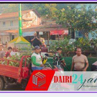 Babinsa Koramil 05/Tanah Pinem Laksanakan Gotong Royong di Desa Kutabuluh