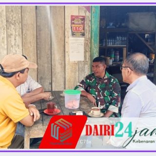 Babinsa Koramil 05/Tanah Pinem Laksanakan Komsos dengan Kepala Desa dan Tokoh Agama Kutabuluh