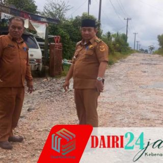 Akselerasi Perbaikan Infrastruktur, Camat Sumbul dan Dinas PUTR Dairi Tinjau Ruas Jalan Provinsi Tanjung Beringin-Parbuluan V