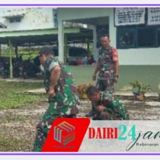 Tingkatkan Kedisiplinan Satuan, Koramil 06/Kerajaan Gelar Pembersihan Pangkalan Makoramil