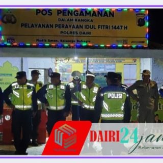 Babinsa Koramil 01/Sumbul Laksanakan Pengamanan Pos PAM Operasi Ketupat