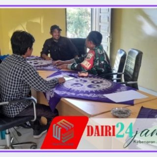 Pererat Silaturahmi, Babinsa Sertu Jumain Laksanakan Anjangsana ke Kantor Desa Parpulungen