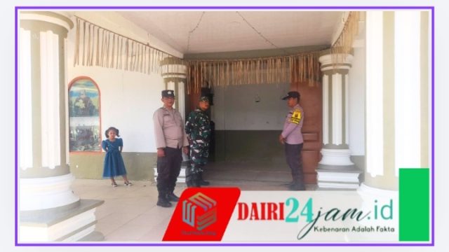 Jamin Keamanan Ibadah Minggu, Babinsa Sertu Jumain Pantau Gereja GKPPD Sukaramai