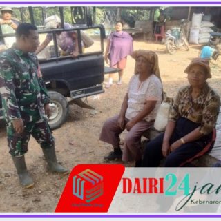 Babinsa Koramil 05/Tanah Pinem Laksanakan Komsos dengan Warga Masyarakat Kuta Gamber, Jalin Silaturahmi dan Koordinasi
