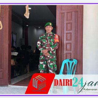 Babinsa Koramil 05/Tanah Pinem Amankan Ibadah Minggu di Gereja HKBP Kutabuluh