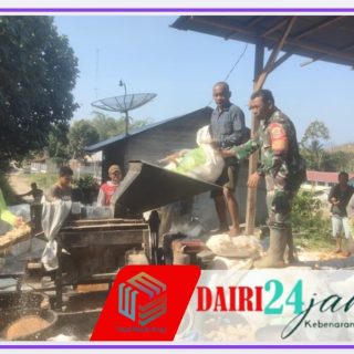 Babinsa Koramil 05/TP Laksanakan Pendampingan Penggilingan Jagung di Desa Kempawa