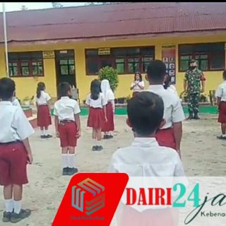 Perkuat Cinta Tanah Air, Babinsa Berikan Wasbang pada Siswa SDN Nomor 030333 kelurahan Sumbul