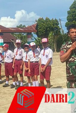 Babinsa Koramil 01/Sumbul Sosialisasikan Wawasan Kebangsaan dan Cinta Tanah Air Kepada Siswa-Siswi Sekolah Dasar