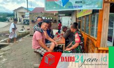 Komsos Dengan Warga Desa Pegagan Hilir, Babinsa Sampaikan Pesan Kamtibmas