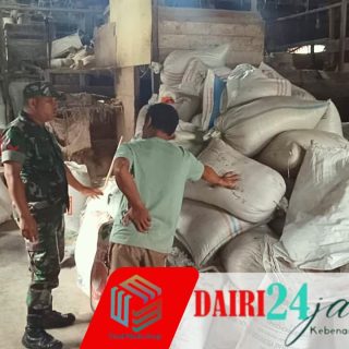Cek Stok Gabah, Babinsa Aktif Sambangi Kilang Padi di wilayah Binaan