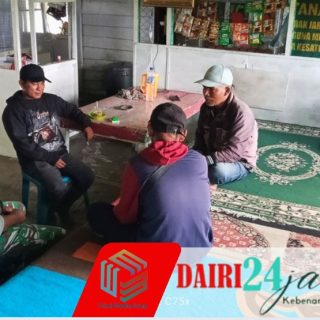 Babinsa Koramil 05/Tanah Pinem Pererat Silaturahmi Bersama Warga Desa Suka Dame Lewat Ngopi Bareng