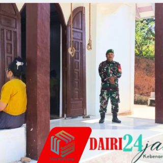 Babinsa Koramil 05/Tanah Pinem Amankan Ibadah Minggu, Wujud Nyata Kehadiran TNI di Tengah Masyarakat