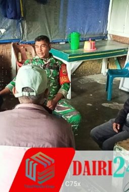 Babinsa Koramil 05/TP Ngopi Bareng Dengan Masyarakat Desa Suka Dame