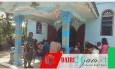 Babinsa Koramil 05/TP Amankan Ibadah Minggu di HKBP Kutabuluh