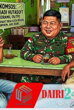 Babinsa Koramil 05/TP Komsos Bersama Warga Desa Kuta Buluh