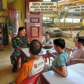 Babinsa Koramil 05/TP Komsos Bersama Warga Desa Balan Dua