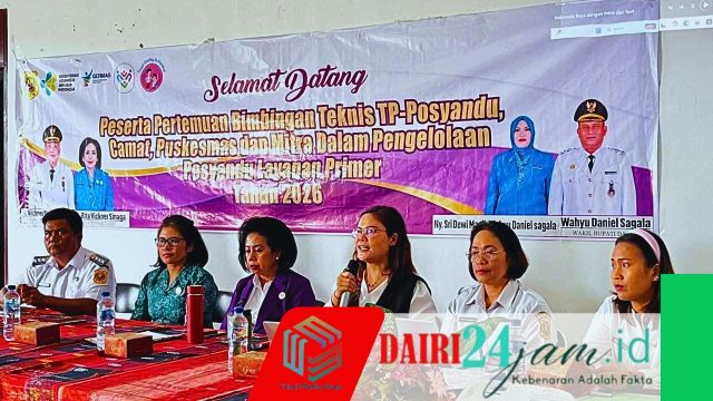 Ketua TP Posyandu Dairi Hadiri Bimtek TP Posyandu Dalam Pengelolaan Posyandu Layanan Primer Di Kecamatan Silahisabungan