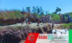 Babinsa dan Warga Desa Sileuh Leuh Bahu-Membahu Bangun Jembatan Armco