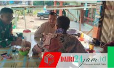 Babinsa Koramil 05/TP Komsos Bersama Warga Desa Lau Njuhar I