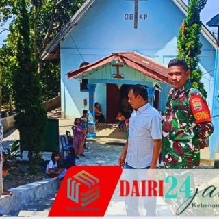 Babinsa Koramil 05/TP Amankan Ibadah Minggu di GBKP Kutabuluh, Wujudkan Rasa Nyaman Beribadah