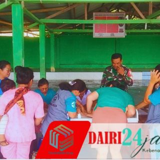 Babinsa Koramil 05/TP Dampingi Kegiatan Posyandu di Desa Kuta Buluh