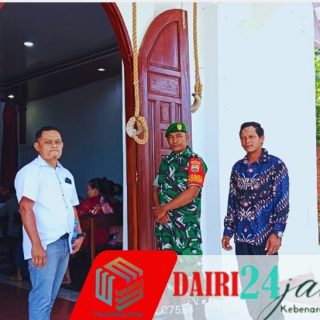 Babinsa Koramil 05/TP Kawal Ibadah Minggu, Wujudkan Rasa Aman bagi Jemaat HKBP Kutabuluh