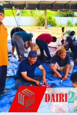 BKM Masjid Al-Muhajirin Perumnas Kalang Simbara Permai Sidikalang Sembelih 7 Sapi dan 3 Kambing Qurban Idul Adha 1447 H