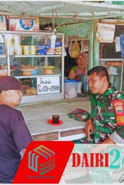 Babinsa Koramil 05/TP Sertu Warpadli Pererat Silaturahmi Lewat Ngopi Bareng Warga Desa Suka Dame