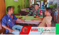 Babinsa Koramil 05/TP Serma Supriadi Hutasoit Laksanakan Komsos dengan Warga Desa Kuta Buluh