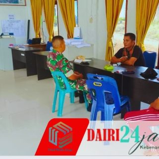 Babinsa Koramil 05/TP Serma Supriadi Hutasoit Silaturahmi ke Kantor Desa Tanah Pinem, Perkuat Sinergi dengan Perangkat Desa