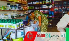 Babinsa Koramil 01/Sumbul Cek Ketersediaan Pupuk untuk Jaga Ketahanan Pangan Warga