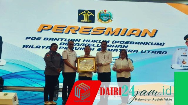 Dairi Raih Penghargaan Menteri Hukum pada Peresmian Posbankum Desa/Kelurahan se-Sumut