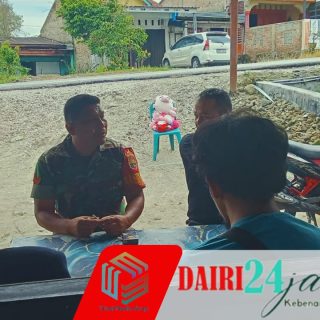 Pererat Silaturahmi, Babinsa Komsos Bersama Warga Desa Pegagan Julu I
