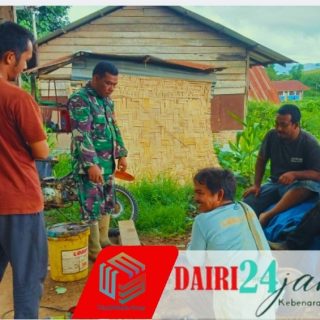 Babinsa Koramil 05/TP Serda J. Ginting Komsos di Desa Kempawa, Perkuat Kedekatan TNI dengan Rakyat