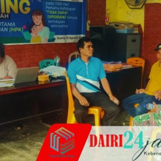 Babinsa Koramil 05/TP Serma Supriadi Hutasoit Silaturahmi ke Kantor Desa Pasir Tengah