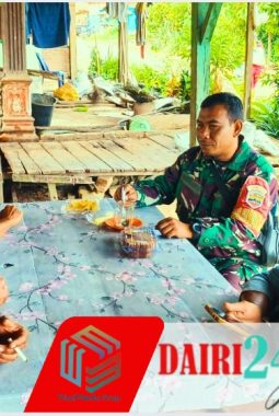 Babinsa Koramil 05/TP Serda J.A. Ginting Gonto Gelar Komsos dengan Masyarakat Desa Kempawa