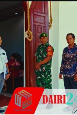 Babinsa Koramil 05/TP Amankan Ibadah Minggu di HKBP Kutabuluh
