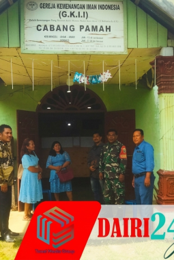 Jaga Toleransi dan Keamanan, Babinsa Koramil 05/TP Amankan Ibadah Minggu di Gereja GKII Pamah