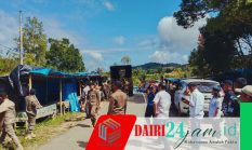 Sinergi Satpol PP, Camat, dan Kades Tertibkan Lapak Tak Berizin di Kawasan YON TP 906/Sanalenggam
