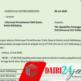 Siap-siap.!! Listrik di Wilayah Sidikalang Padam 9 Jam Besok, Ini Agenda PLN