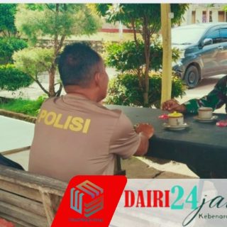 Pererat Sinergitas, Babinsa Koramil 05/TP Ngopi Santai Bersama Polsek Kutabuluh