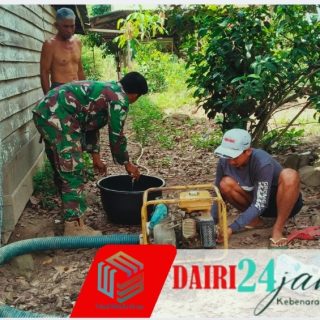 Peduli Kesulitan Warga, Babinsa Koramil 05/TP Serma S. Umri Bantu Atasi Masalah Pengairan di Desa Kuta Lau Njuhar I