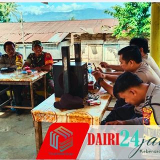Pererat Sinergitas, Babinsa Koramil 05/TP Ngopi Santai Bersama Personel Polsek Tanah Pinem