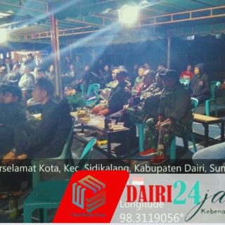 Semarak FIFA World Cup 2026, Lapangan Tenis Makodim 0206/Dairi Dipadati Warga Saat Nobar Argentina vs Mesir